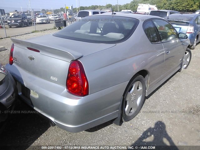 2G1WL15C169305539 - 2006 CHEVROLET MONTE CARLO SS SILVER photo 4