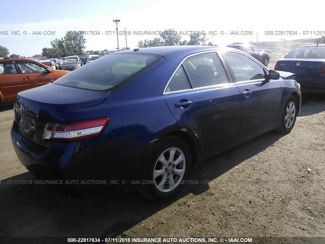 4T4BF3EK7BR090179 - 2011 TOYOTA CAMRY SE/LE/XLE 蓝色 照片 4