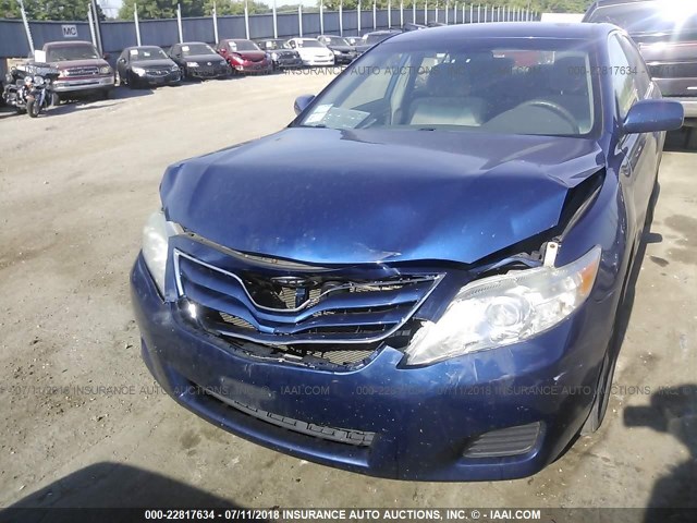 4T4BF3EK7BR090179 - 2011 TOYOTA CAMRY SE/LE/XLE 蓝色 照片 6