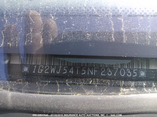 1G2WJ54T5NF237035 - 1992 PONTIAC GRAND PRIX SE 白色 照片 9