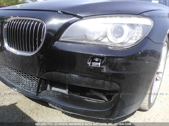 WBAKB8C58BCY65869 - 2011 BMW 750 LI BLACK photo 6