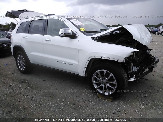 1C4RJEBG4FC654342 - 2015 JEEP GRAND CHEROKEE LIMITED WHITE photo 1