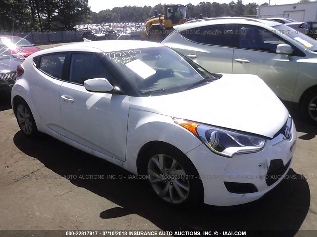 KMHTC6AD1GU264769 - 2016 HYUNDAI VELOSTER WHITE photo 1