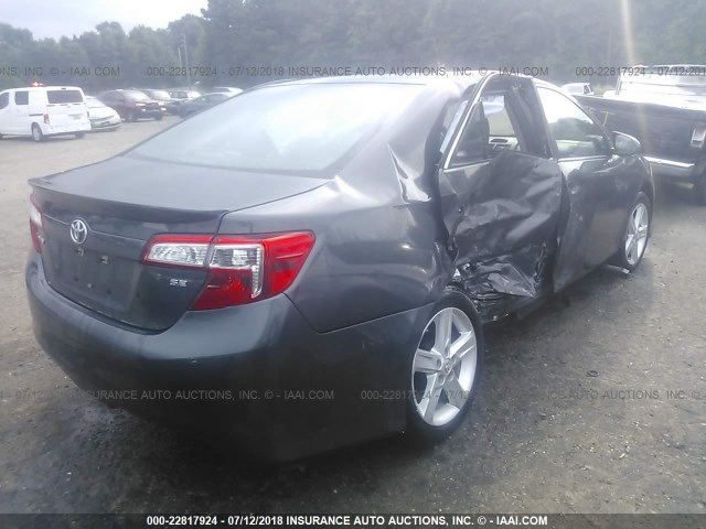4T1BF1FKXCU094791 - 2012 TOYOTA CAMRY SE/LE/XLE GRAY photo 4
