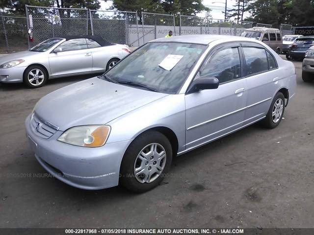 2HGES16652H568147 - 2002 HONDA CIVIC LX SILVER photo 2