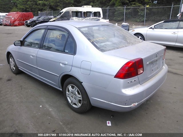 2HGES16652H568147 - 2002 HONDA CIVIC LX SILVER photo 3