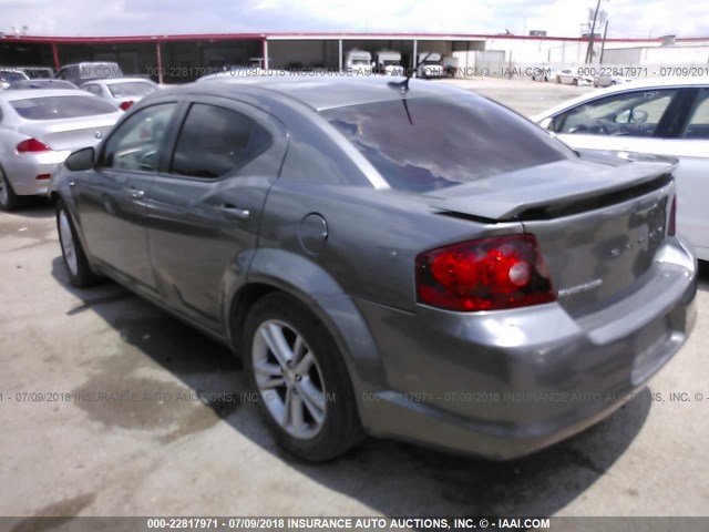 1C3CDZEG1CN246918 - 2012 DODGE AVENGER SXT GRAY photo 3