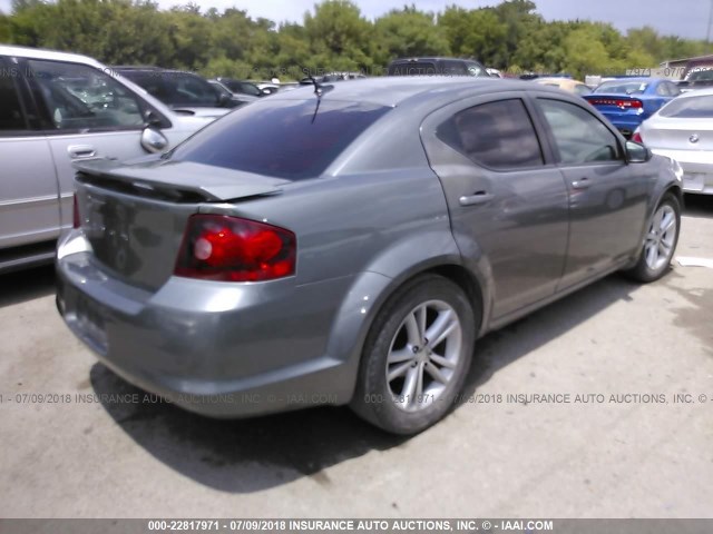 1C3CDZEG1CN246918 - 2012 DODGE AVENGER SXT GRAY photo 4