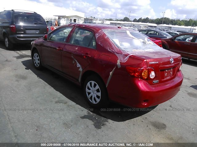 1NXBU4EE0AZ310874 - 2010 TOYOTA COROLLA S/LE/XLE RED photo 3