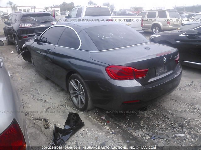 WBA4Z1C58JEC70067 - 2018 BMW 430I GRAY photo 3