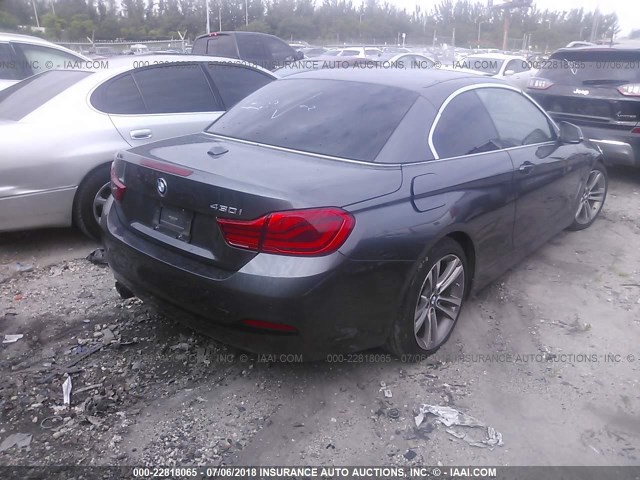 WBA4Z1C58JEC70067 - 2018 BMW 430I GRAY photo 4