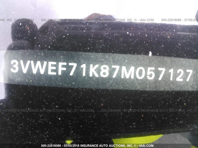 3VWEF71K87M057127 - 2007 VOLKSWAGEN JETTA WOLFSBURG 白色 照片 9