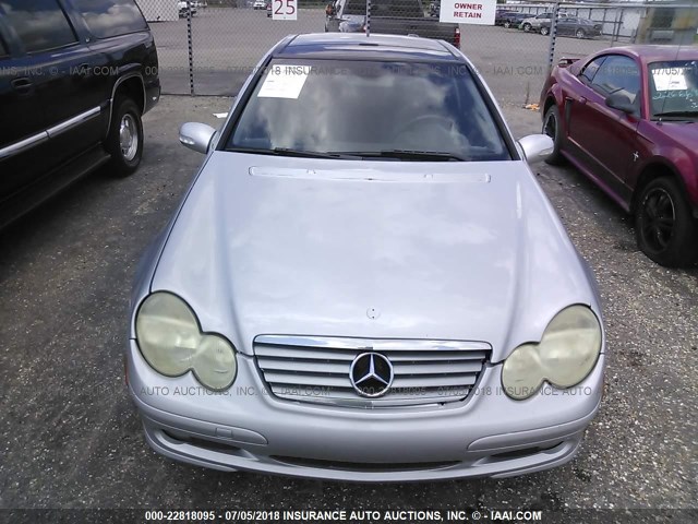 WDBRN40J14A634926 - 2004 MERCEDES-BENZ C 230K SPORT COUPE SILVER photo 6