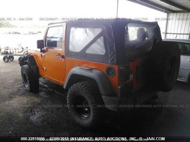 1C4AJWAG9CL171333 - 2012 JEEP WRANGLER SPORT ORANGE photo 3