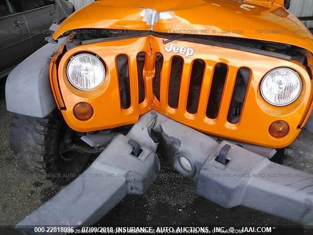 1C4AJWAG9CL171333 - 2012 JEEP WRANGLER SPORT 橙色 照片 6