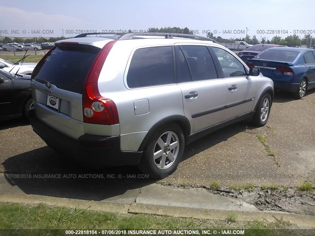 YV4CZ592X61227524 - 2006 VOLVO XC90 SILVER photo 4