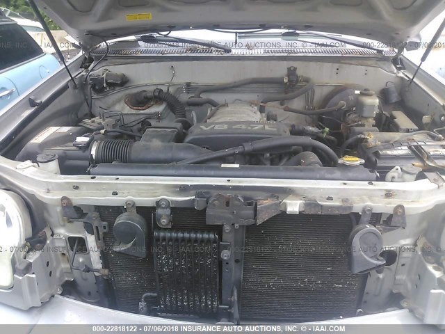 5TBDT44164S454414 - 2004 TOYOTA TUNDRA DOUBLE CAB SR5 GRAY photo 10