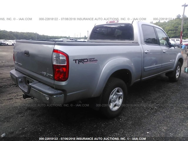 5TBDT44164S454414 - 2004 TOYOTA TUNDRA DOUBLE CAB SR5 GRAY photo 4