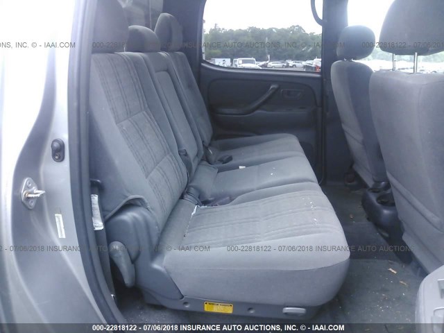 5TBDT44164S454414 - 2004 TOYOTA TUNDRA DOUBLE CAB SR5 GRAY photo 8