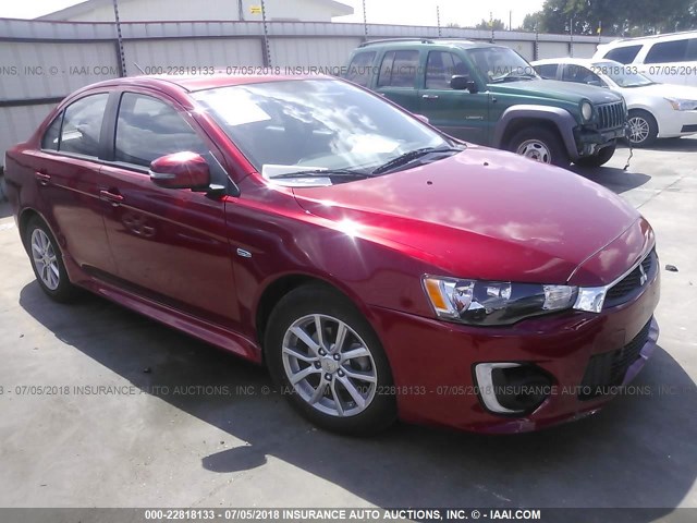 JA32U2FU6GU009001 - 2016 MITSUBISHI LANCER ES RED photo 1