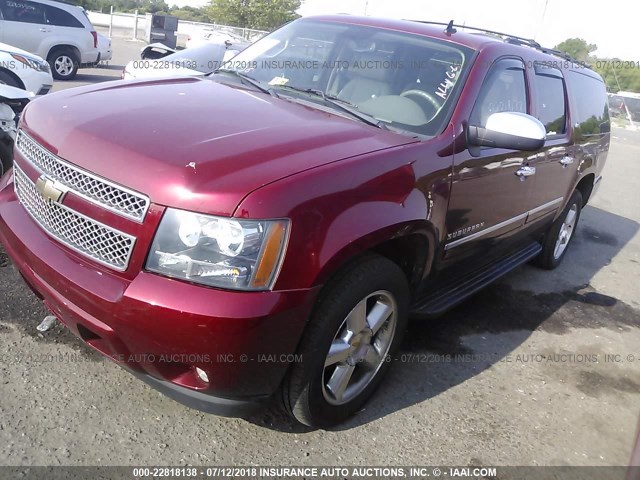 1GNSKKE34BR226498 - 2011 CHEVROLET SUBURBAN K1500 LTZ 红色 照片 2