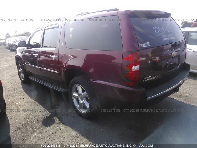 1GNSKKE34BR226498 - 2011 CHEVROLET SUBURBAN K1500 LTZ 红色 照片 3