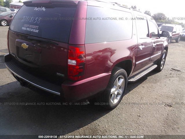 1GNSKKE34BR226498 - 2011 CHEVROLET SUBURBAN K1500 LTZ 红色 照片 4
