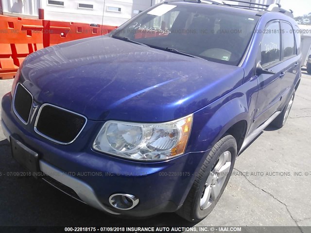 2CKDL63F066199250 - 2006 PONTIAC TORRENT BLUE photo 2