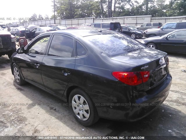 KMHDU46D18U535295 - 2008 HYUNDAI ELANTRA GLS/SE/LIMITED BLACK photo 3