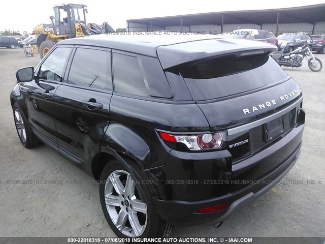 SALVP2BG5DH715539 - 2013 LAND ROVER RANGE ROVER EVOQU PURE PLUS BLACK photo 3