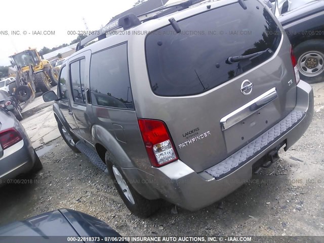 5N1AR18U36C620156 - 2006 NISSAN PATHFINDER LE/SE/XE TAN photo 3