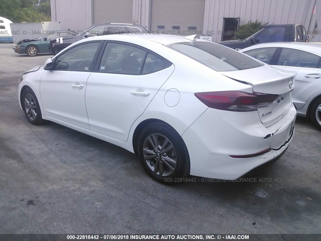 5NPD84LF9JH228357 - 2018 HYUNDAI ELANTRA SEL/VALUE/LIMITED WHITE photo 3