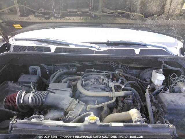 5TFUY5F18CX223695 - 2012 TOYOTA TUNDRA DOUBLE CAB SR5 BLACK photo 10