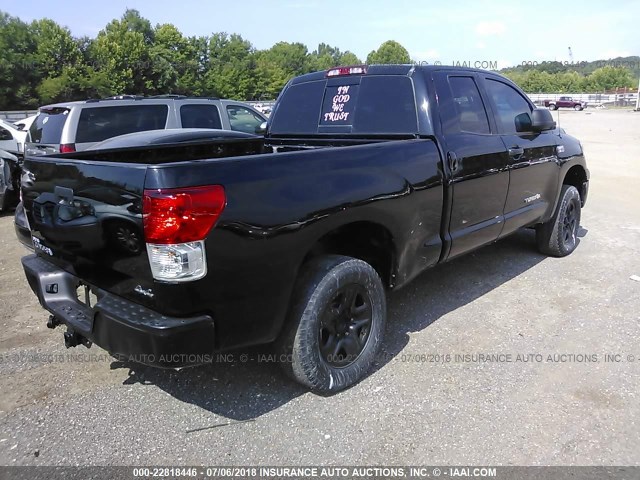 5TFUY5F18CX223695 - 2012 TOYOTA TUNDRA DOUBLE CAB SR5 BLACK photo 4
