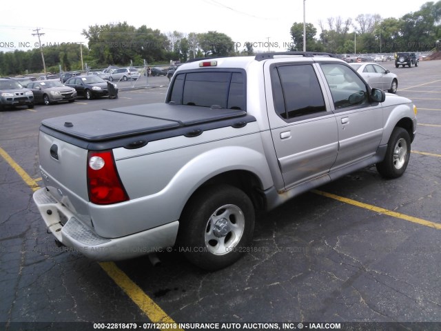 1FMZU77K55UB18388 - 2005 FORD EXPLORER SPORT TR  SILVER photo 4