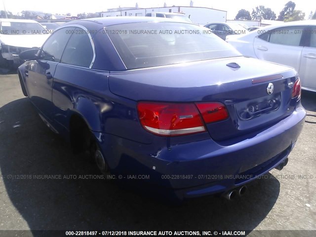 WBSWL935X8PL89593 - 2008 BMW M3 BLUE photo 3