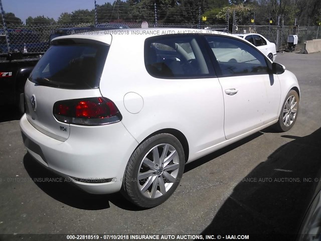 WVWMM7AJ4CW294168 - 2012 VOLKSWAGEN GOLF 白色 照片 4