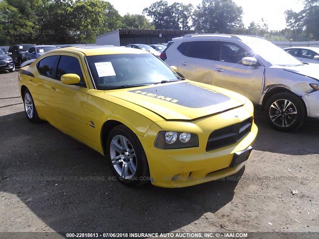 2B3LA53H06H334401 - 2006 DODGE CHARGER R/T YELLOW photo 1