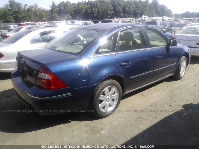 1FAFP24145G169110 - 2005 FORD FIVE HUNDRED SEL BLUE photo 4