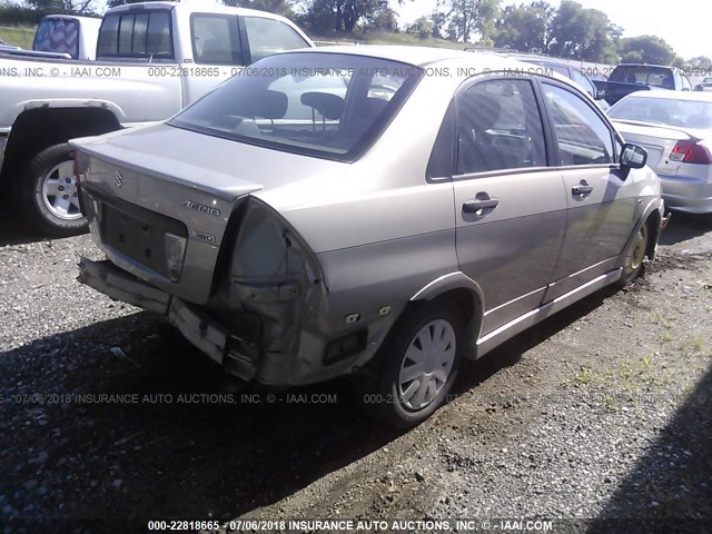 JS2RB62S265300143 - 2006 SUZUKI AERIO TAN photo 4