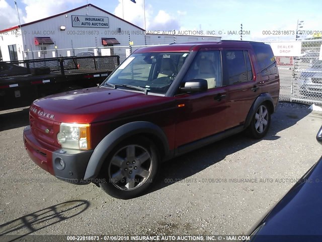 SALAG25466A386135 - 2006 LAND ROVER LR3 HSE BURGUNDY photo 2