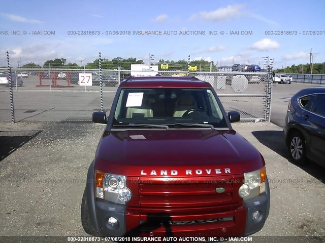 SALAG25466A386135 - 2006 LAND ROVER LR3 HSE BURGUNDY photo 6