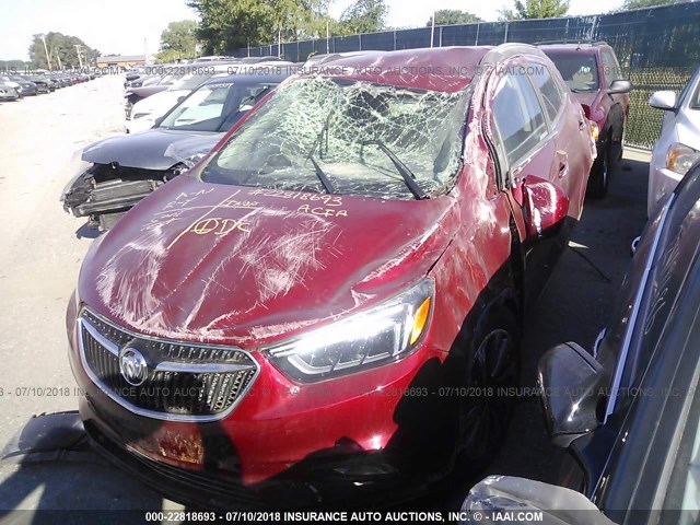 KL4CJCSB4HB165151 - 2017 BUICK ENCORE ESSENCE RED photo 2