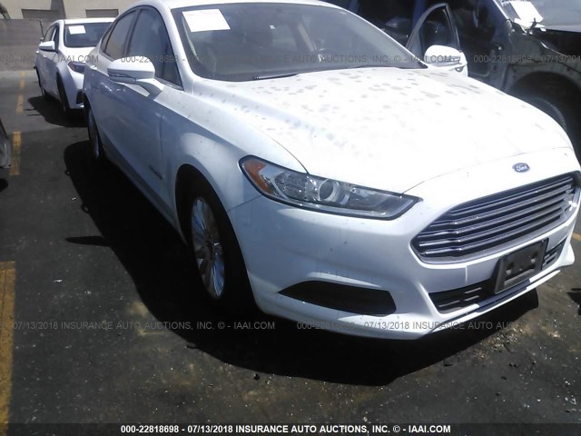 3FA6P0LU9FR170196 - 2015 FORD FUSION SE HYBRID WHITE photo 1