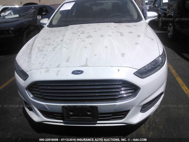 3FA6P0LU9FR170196 - 2015 FORD FUSION SE HYBRID WHITE photo 6