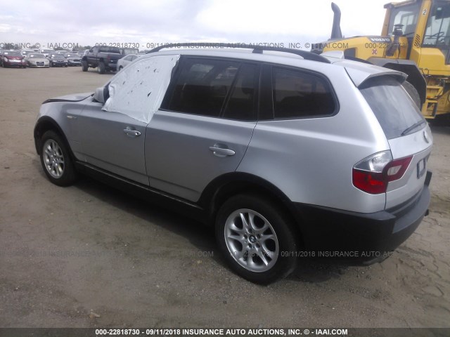 WBXPA73454WB20470 - 2004 BMW X3 2.5I SILVER photo 3