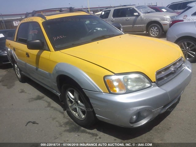 4S4BT62C537112701 - 2003 SUBARU BAJA SPORT YELLOW photo 1