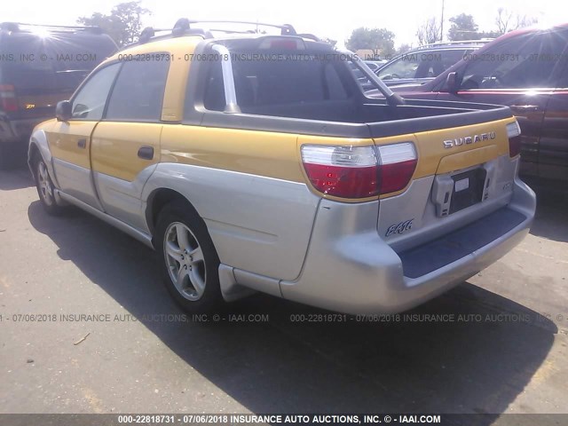 4S4BT62C537112701 - 2003 SUBARU BAJA SPORT YELLOW photo 3