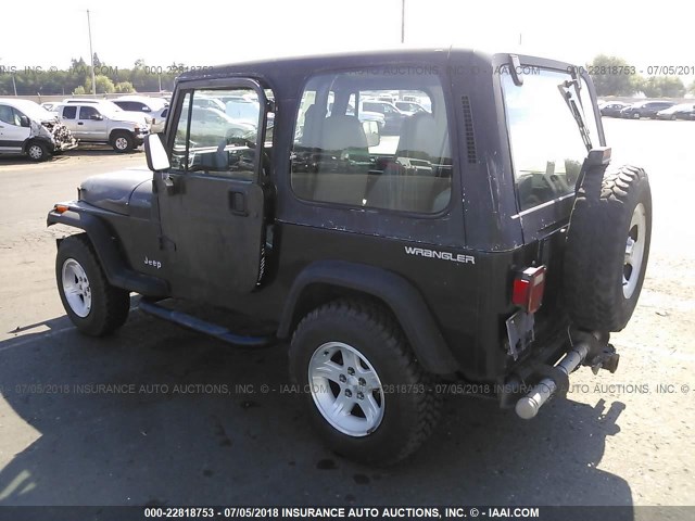 1J4FY19P9SP317191 - 1995 JEEP WRANGLER / YJ S/RIO GRANDE BLACK photo 3