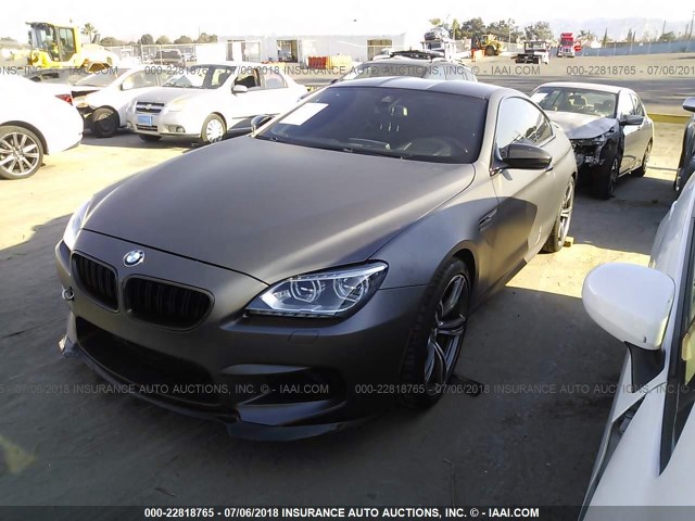 WBSLX9C56DD159911 - 2013 BMW M6 GRAY photo 2